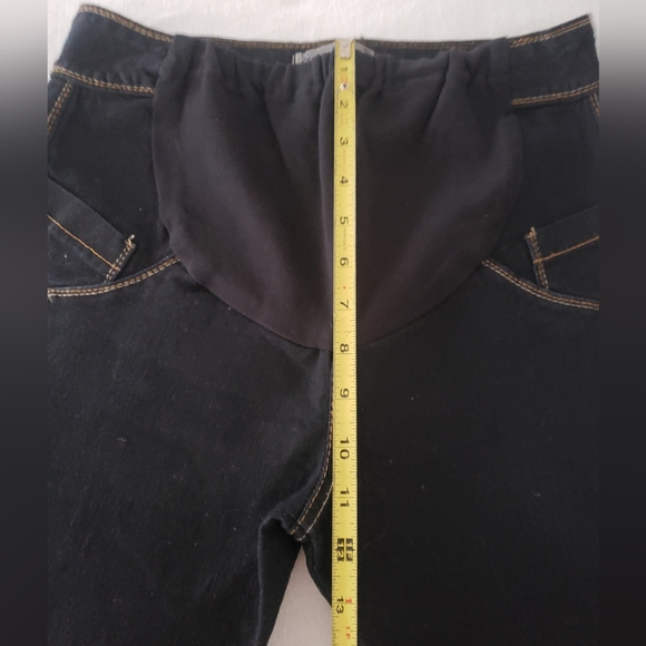 Gracia denim Maternity pull on skinny jeans black NWOT size 4 - Picture 10 of 14